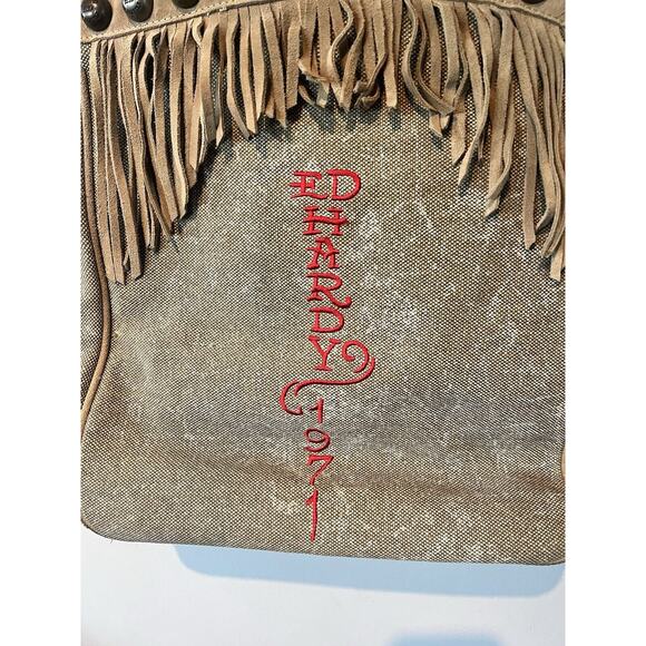 Ed Hardy Tan Crossbody Bag with Fringe - Picture 3 of 15